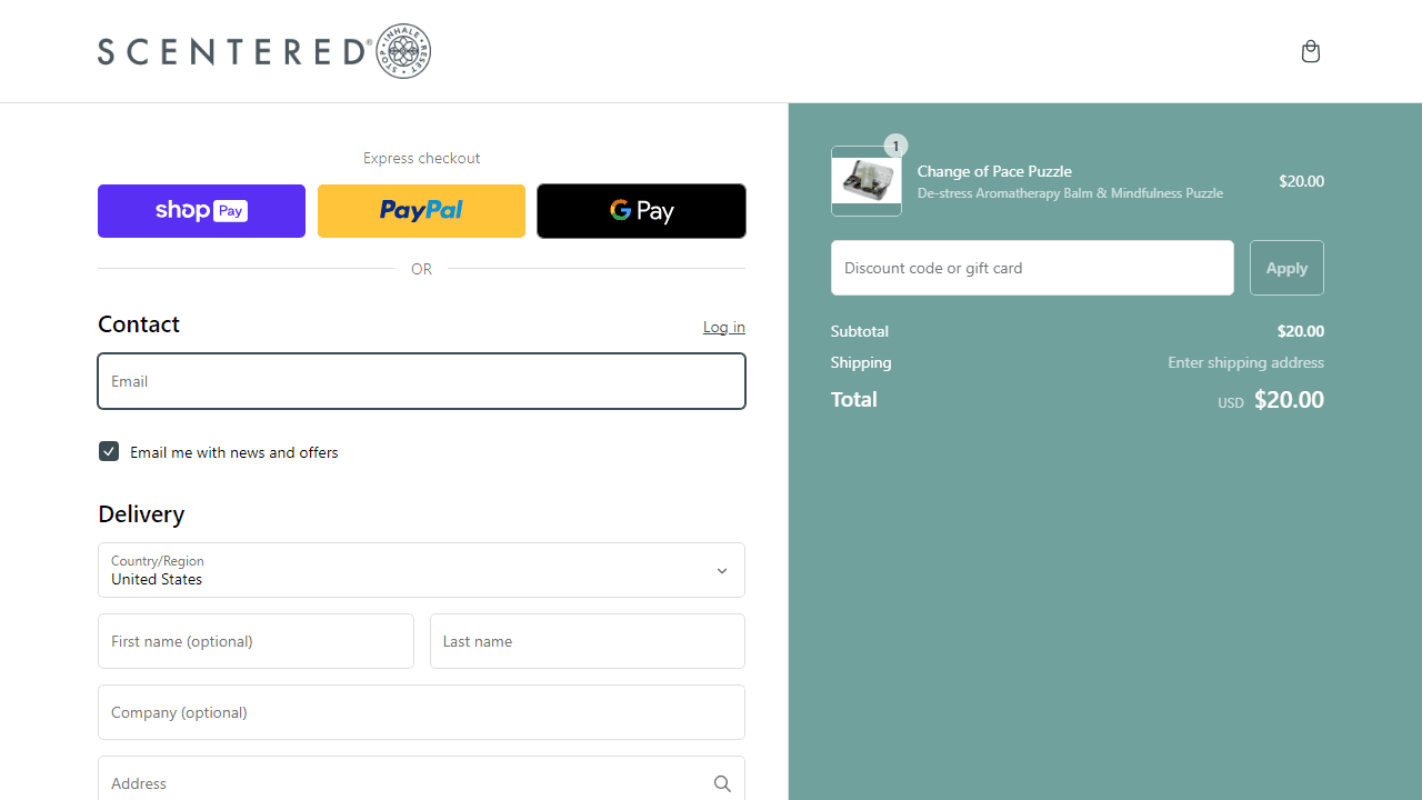 How to apply Scentered coupon code